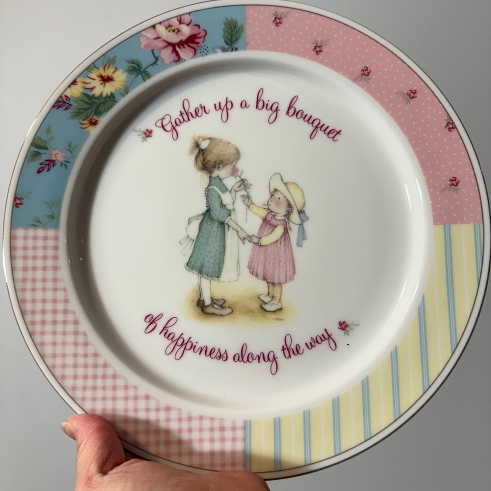 Holly Hobbie Floral Patchwork Decorative Plate